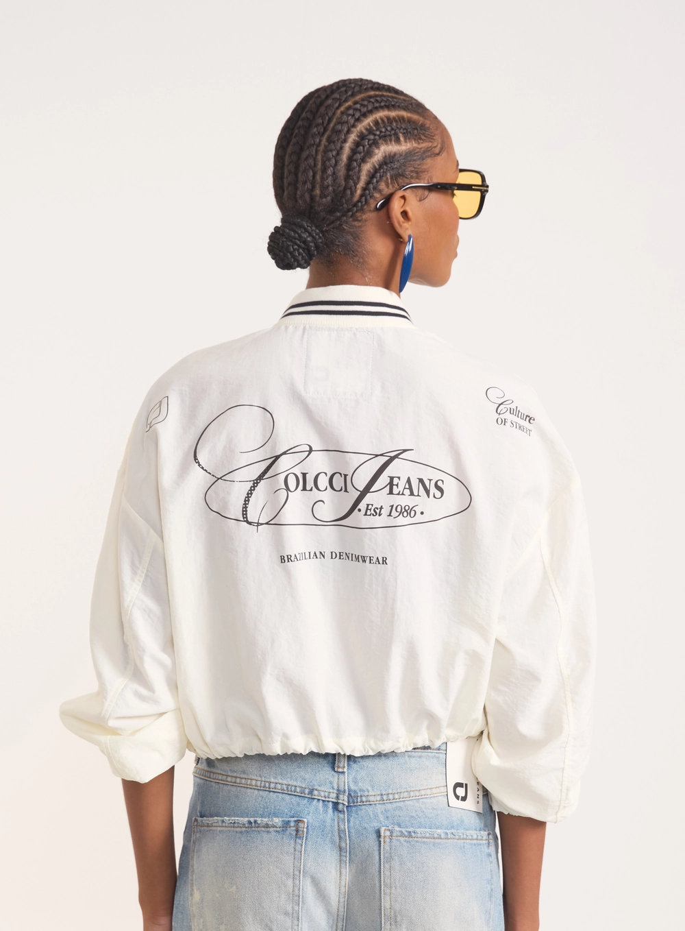 Casaco Bomber Feminino Com Detalhes Off Shell