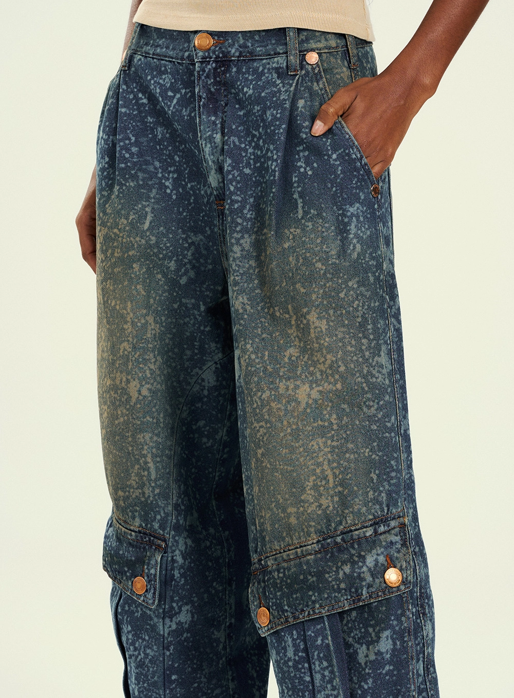 Calça Feminina Pantalona Jeans Monumental Índigo 5