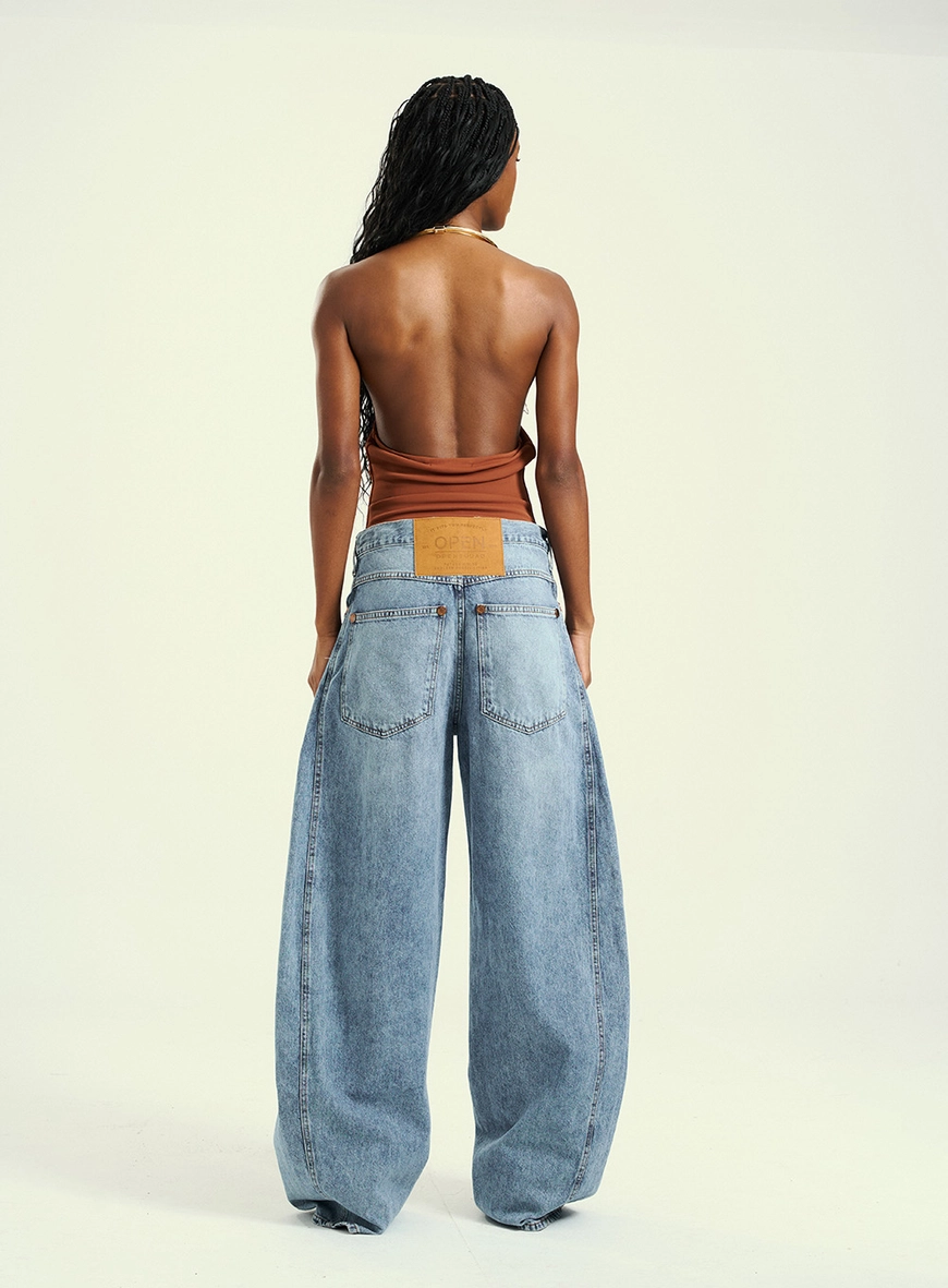 Calça Feminina Jeans Monumental Com Silhueta Índigo 2