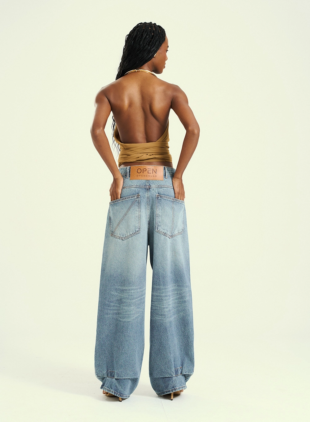 Calça Feminina Jeans Barrel Com Pespontos Índigo 2