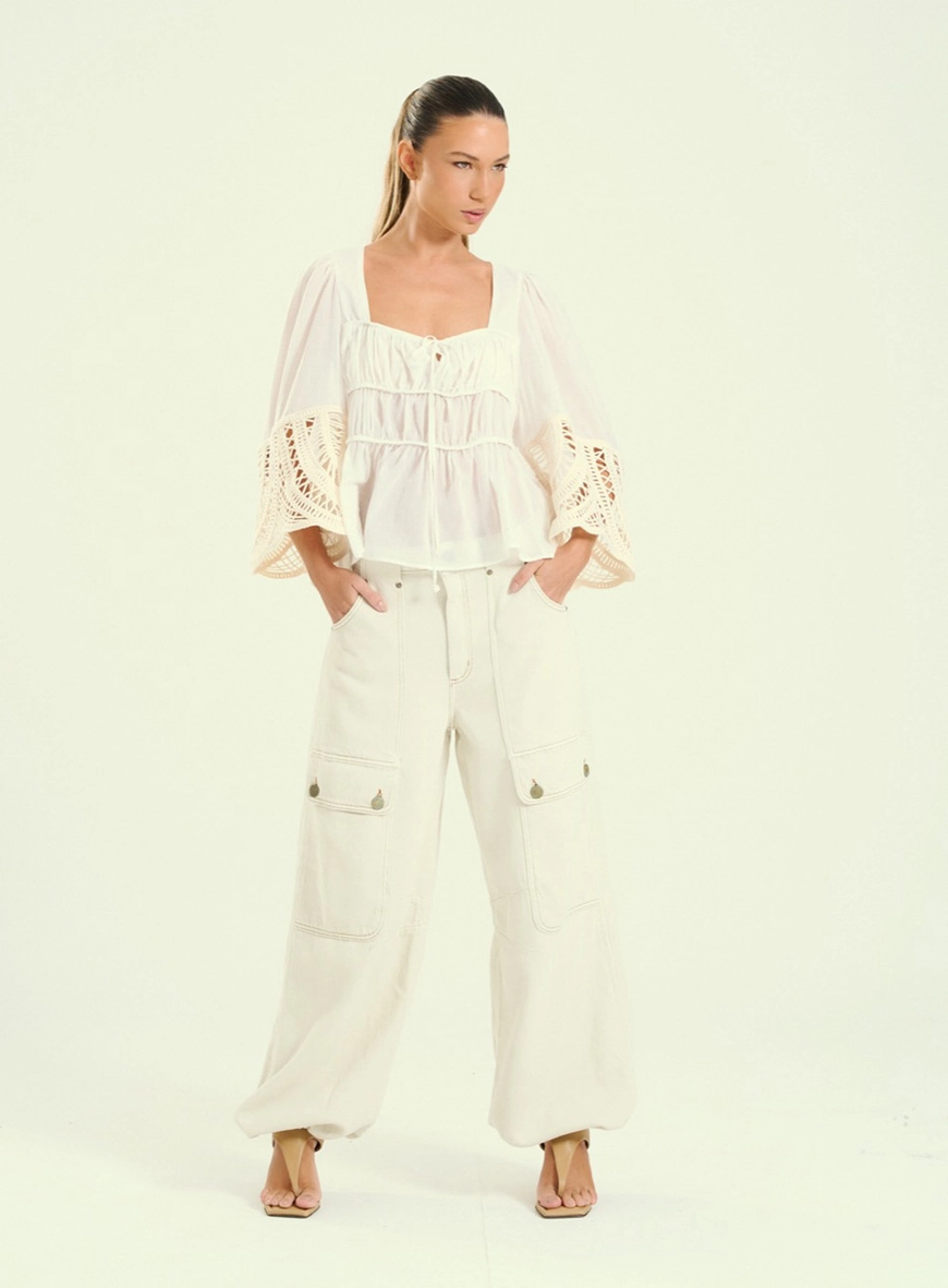 Calça Jeans Feminina Sarja Aladin Off Shell 1