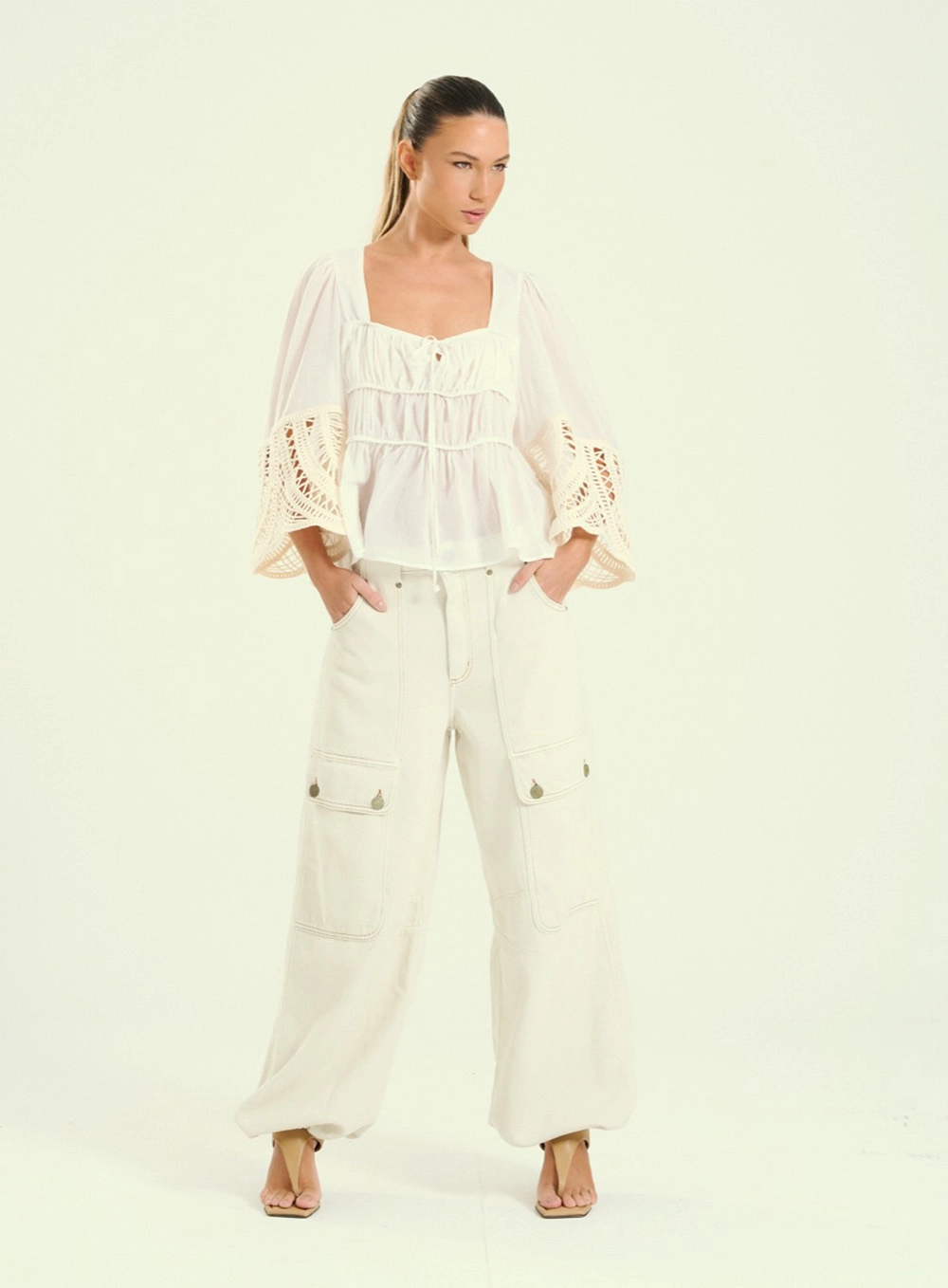 Calça Jeans Feminina Sarja Aladin Off Shell 1