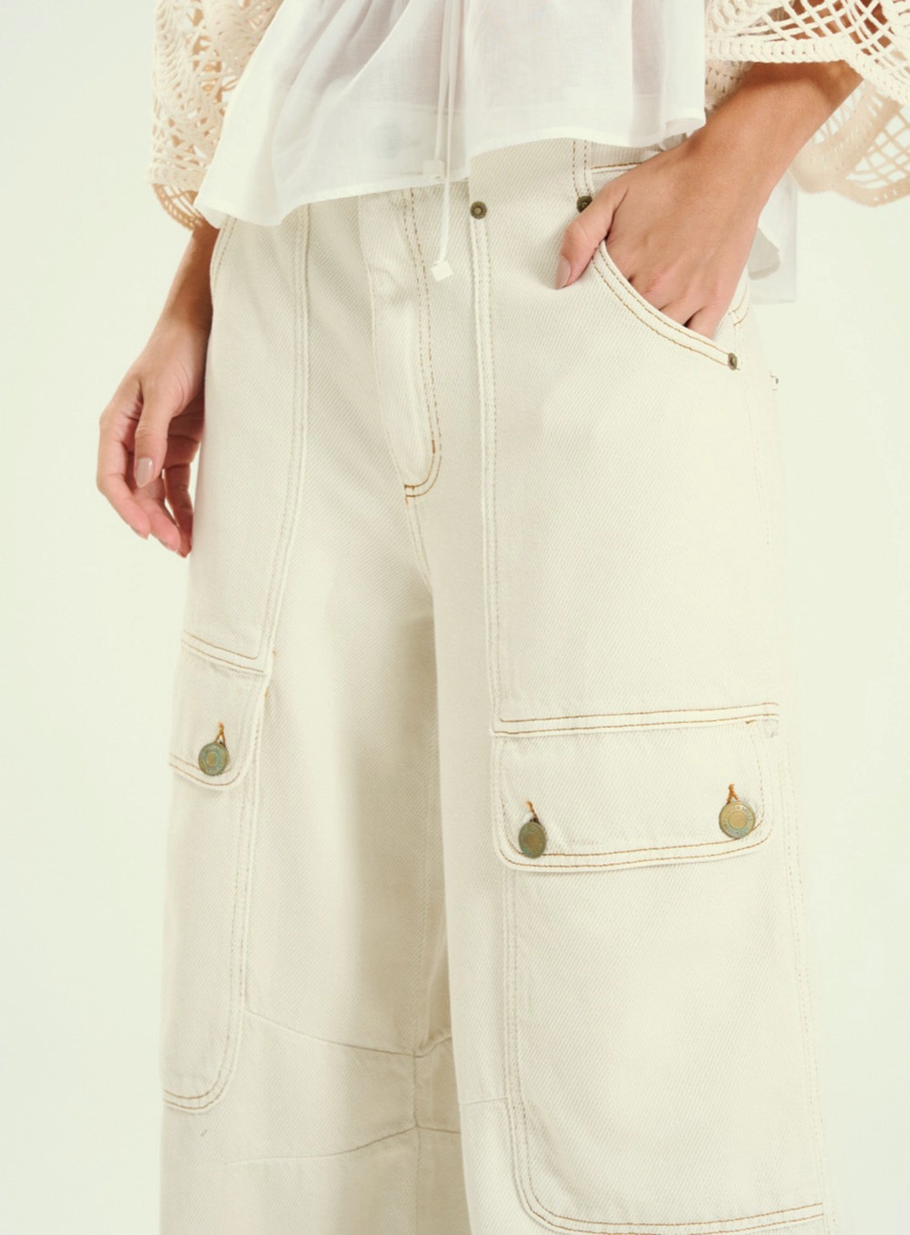 Calça Jeans Feminina Sarja Aladin Off Shell 3
