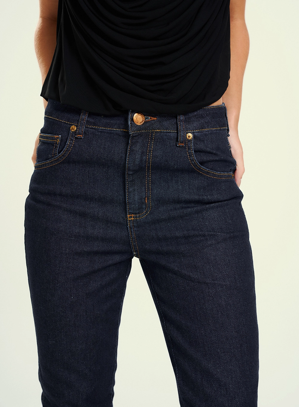 Calça Feminina Skinny Jeans Sculpt De Cintura Alta Índigo 3
