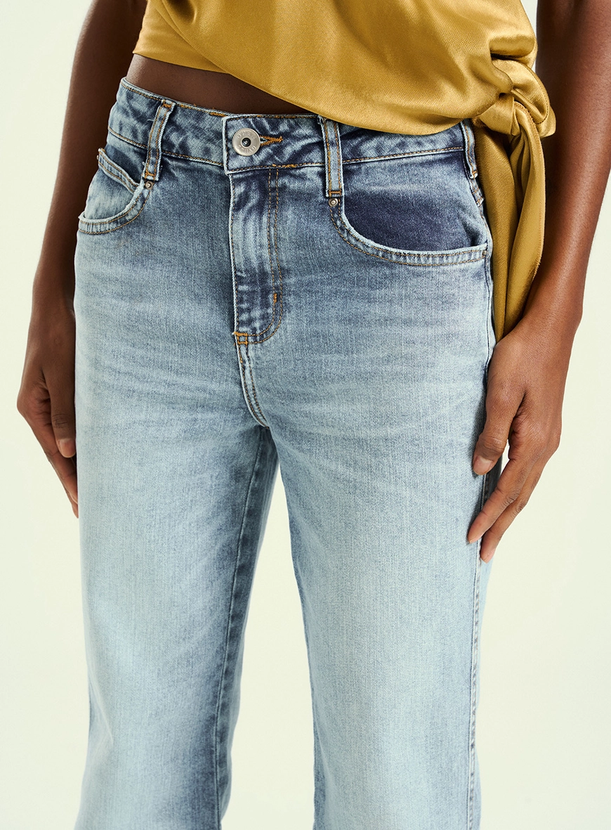 Calça Feminina Flare Jeans Sunset Índigo 3