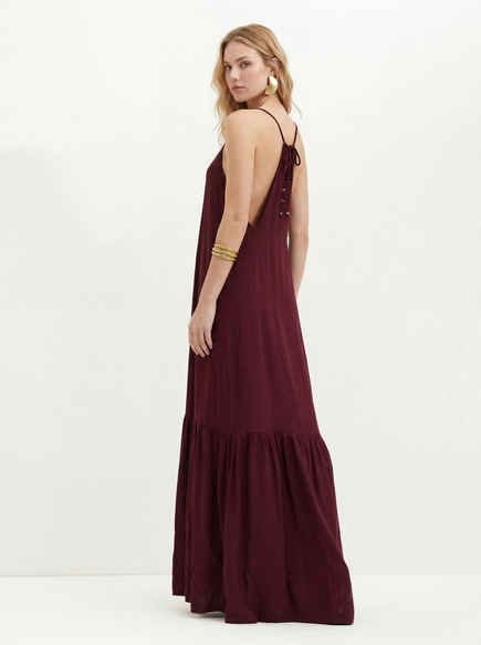 Vestido Com Babado E Franzidos - Godê