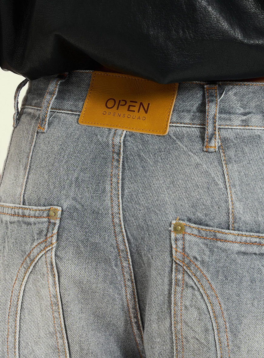 Short Feminino Jeans Com Bolsos Indigo 4
