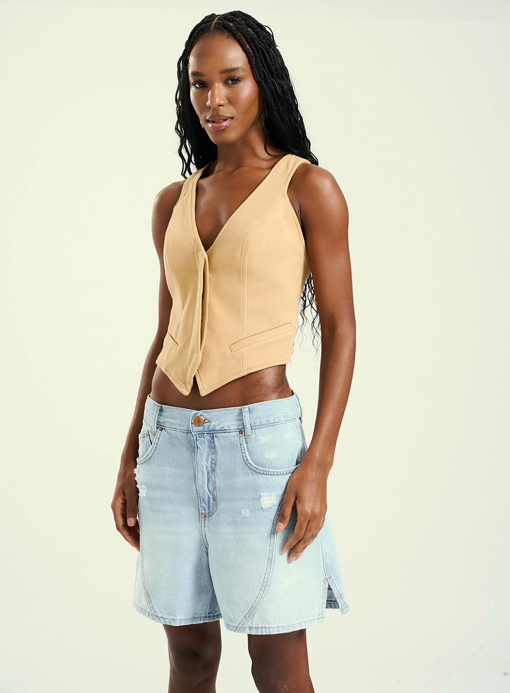 Bermuda Feminina Jeans Jorts Índigo 1