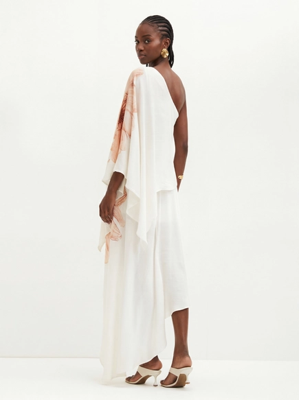 Vestido Estampado Ombro Único - Assimétrico