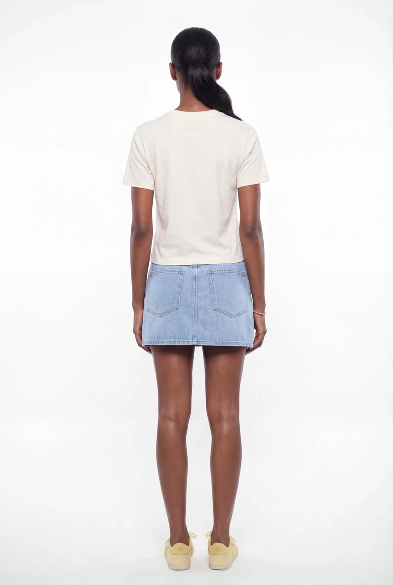 Saia Jeans Curta Slim Índigo 2