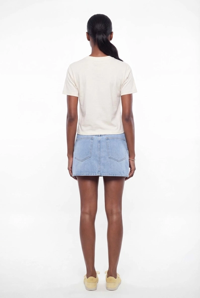 Saia Jeans Curta Slim