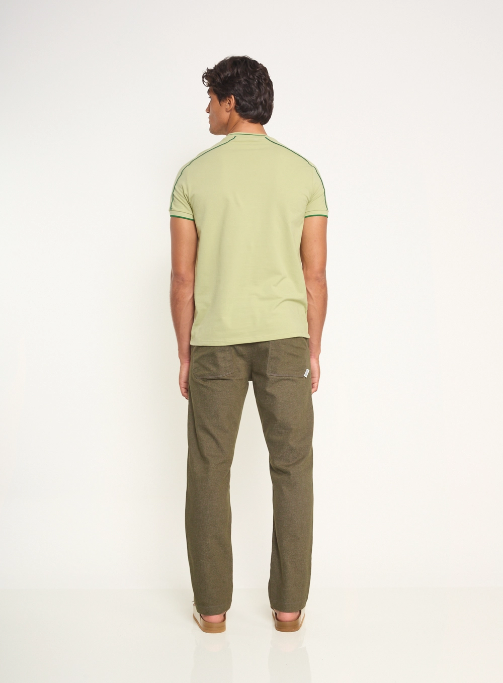 Calça Masculina Reta Com Bolsos Verde Biosphere