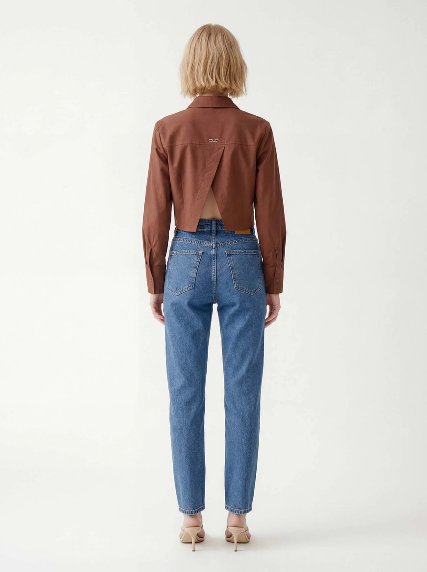 Camisa Feminina Comfort - Alfaiataria Marrom 2