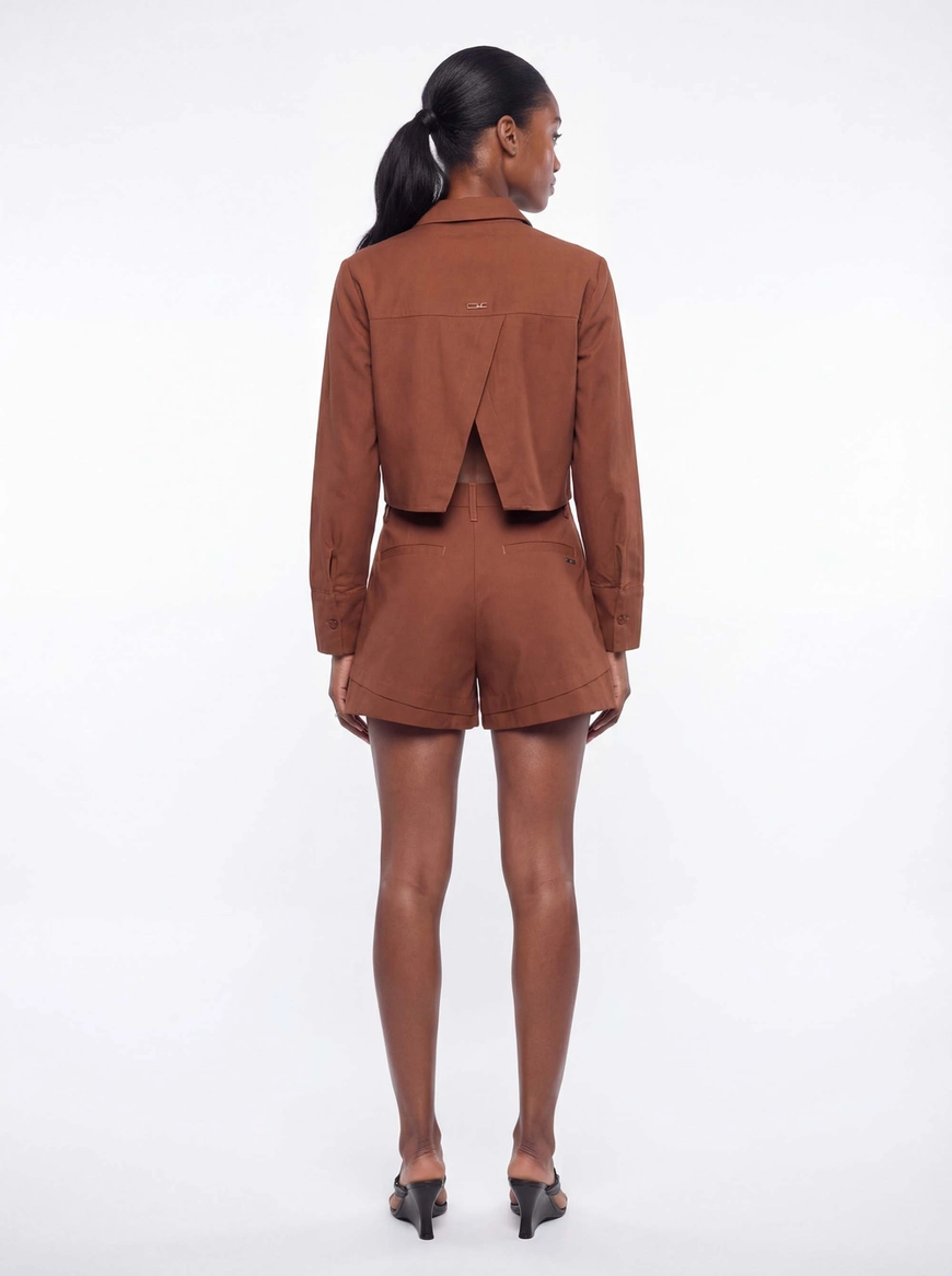 Camisa Feminina Comfort - Alfaiataria Marrom 6