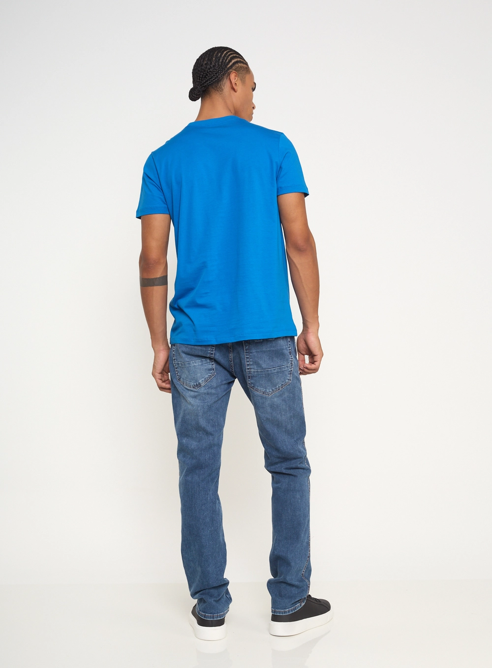 Calça Masculina Slim Jeans Estonada Índigo