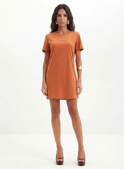 Vestido Curto Com Escrita - Comfort