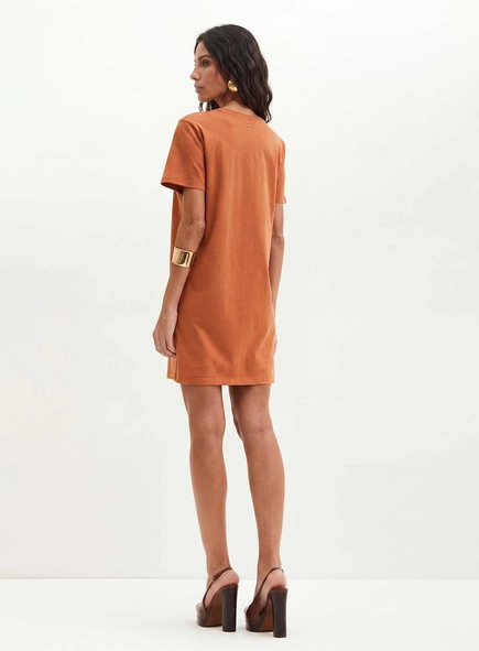 Vestido Curto Com Escrita - Comfort