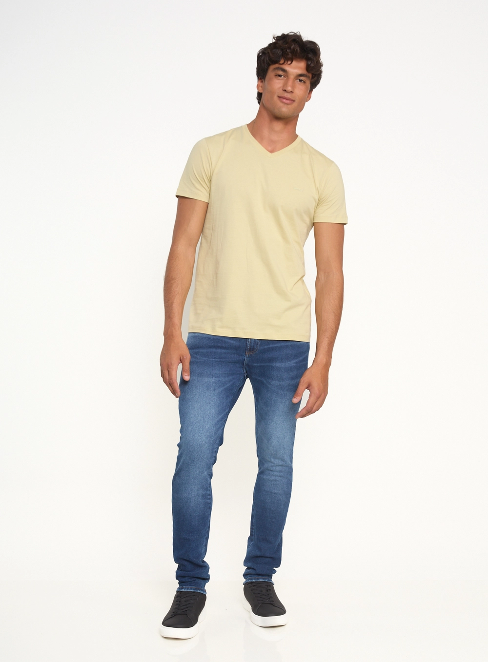 Calça Masculina Skinny Jeans Estonada Índigo