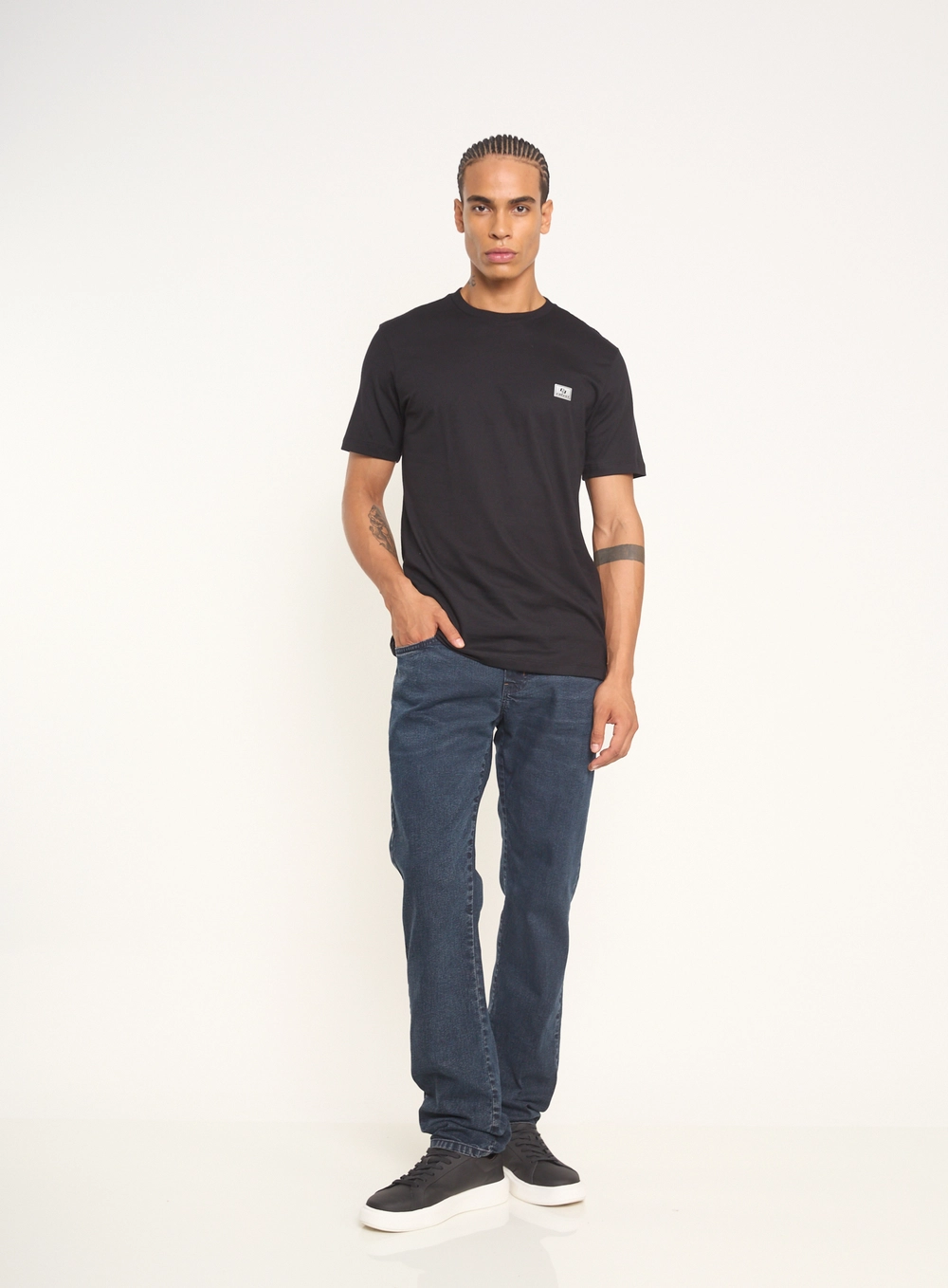 Calça Masculina Jeans Com Bolsos Índigo