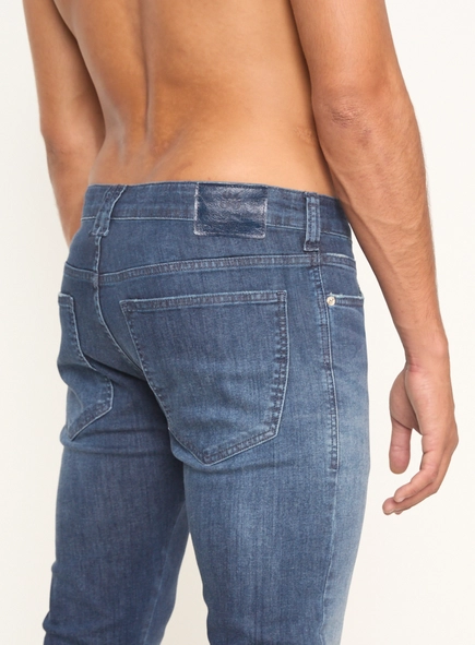 Calça Jeans Masculina Skinny Felipe Com Bolsos Índigo