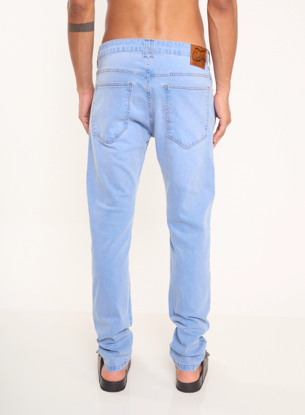 Calça Jeans Masculina Slim New Felipe Com Bolsos Índigo