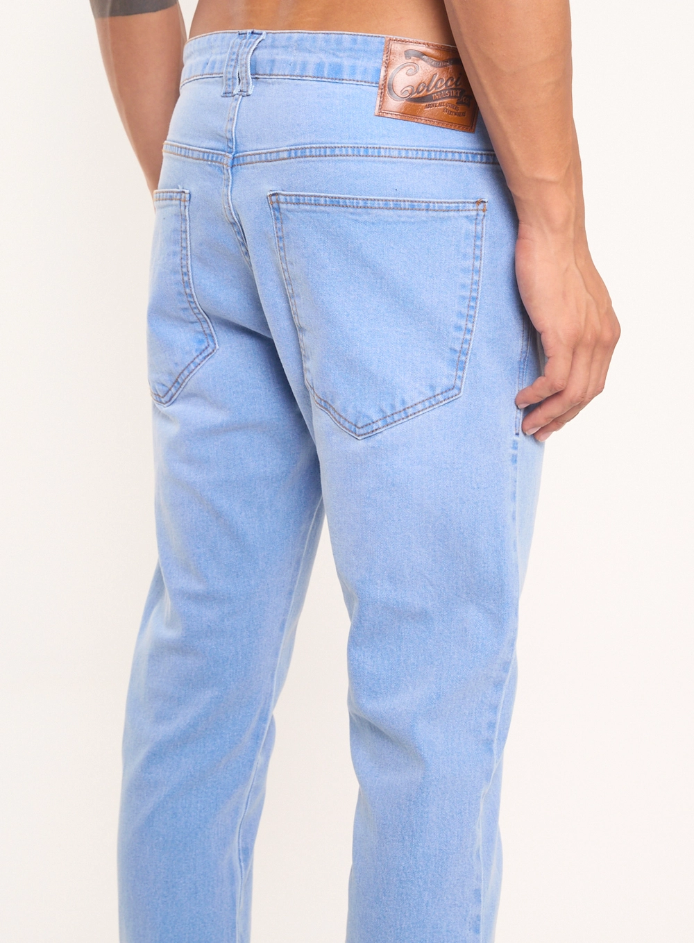Calça Jeans Masculina Slim New Felipe Com Bolsos Índigo
