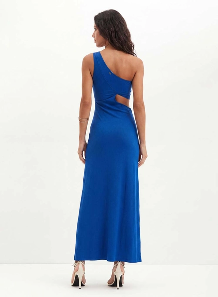 Vestido Longo Com Recorte Vazado - Slim