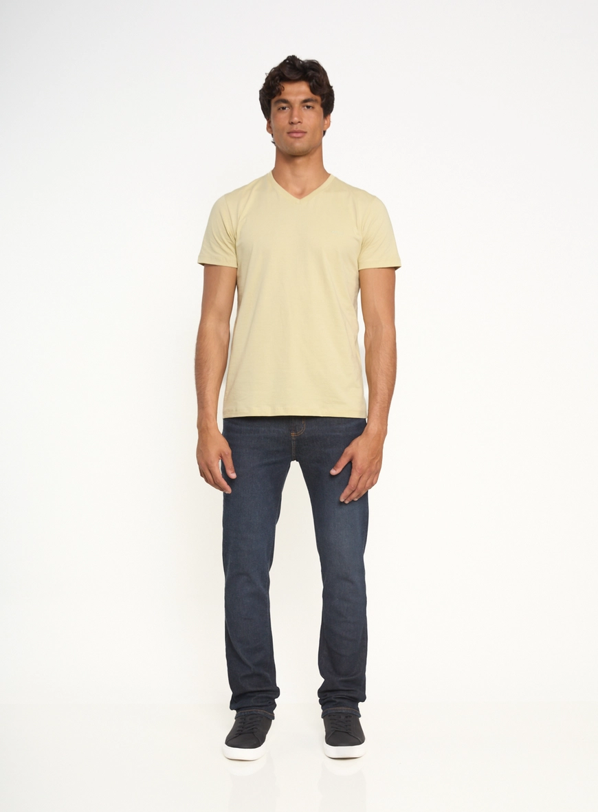 Calça Masculina Slim Jeans Escura - Alex