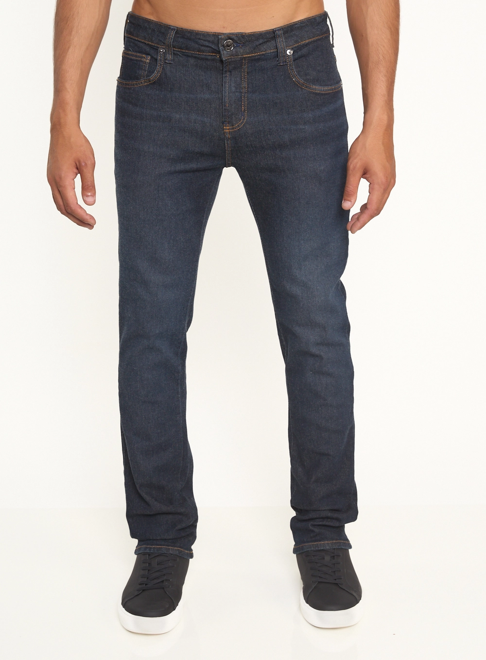 Calça Masculina Slim Jeans Escura - Alex Índigo