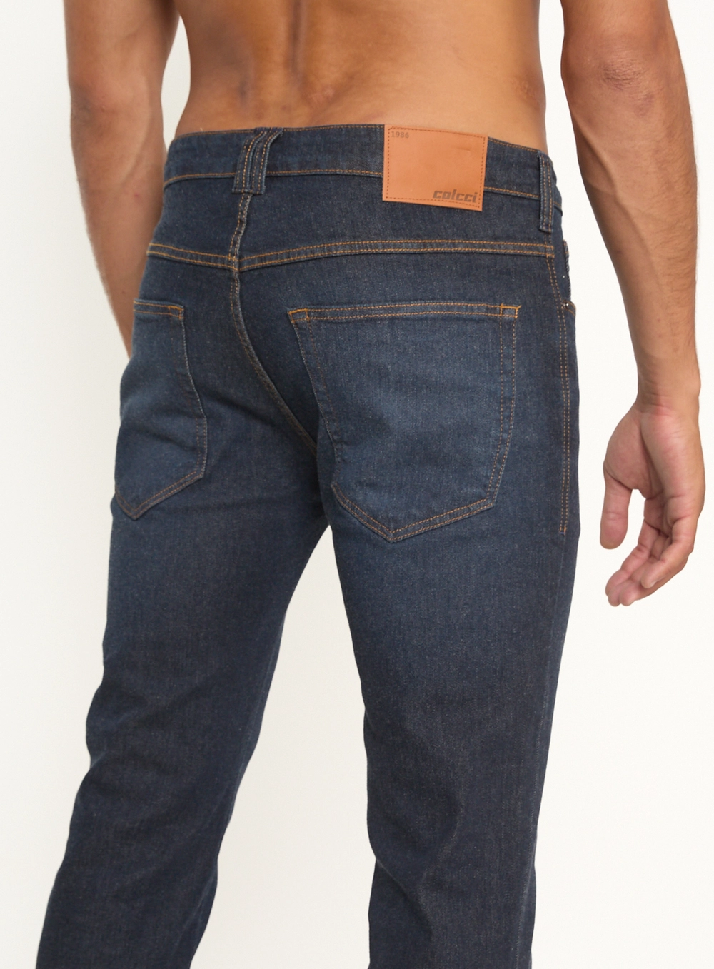 Calça Masculina Slim Jeans Escura - Alex Índigo