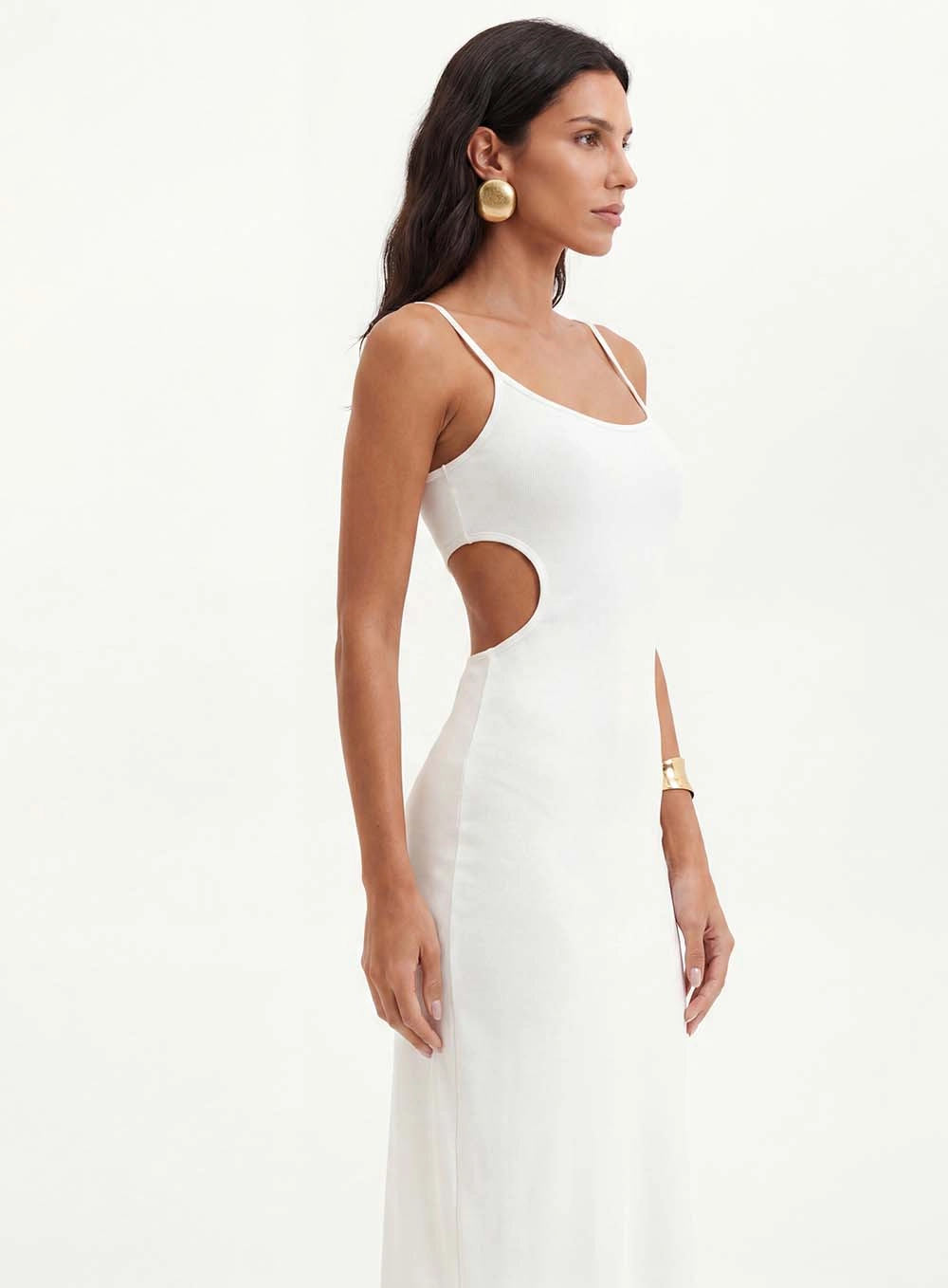 Vestido Midi Com Recortes Vazados - Slim Off Shell 4