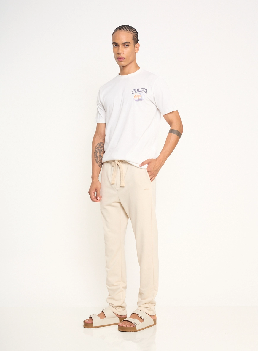 Calça Masculina De Moletom Com Amarração