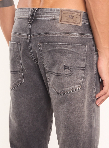 Calça Masculina Reta Com Bolsos Indigo Preto