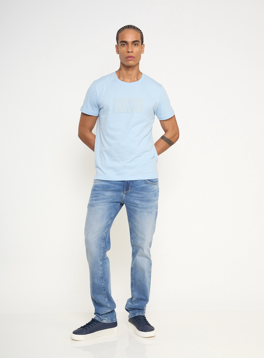 Calça Masculina Jeans Alex Com Lavagem Média