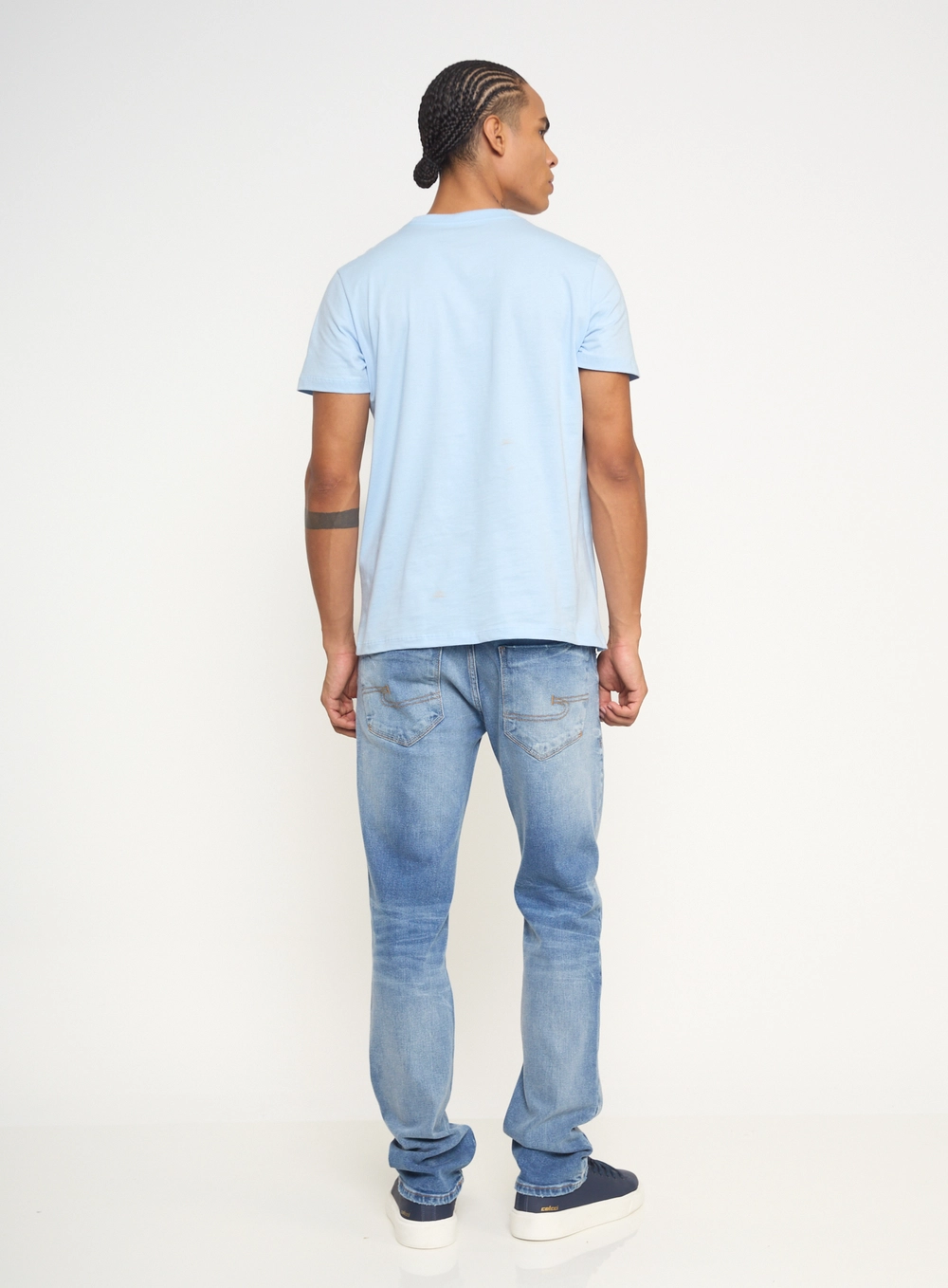 Calça Masculina Jeans Alex Com Lavagem Média Índigo
