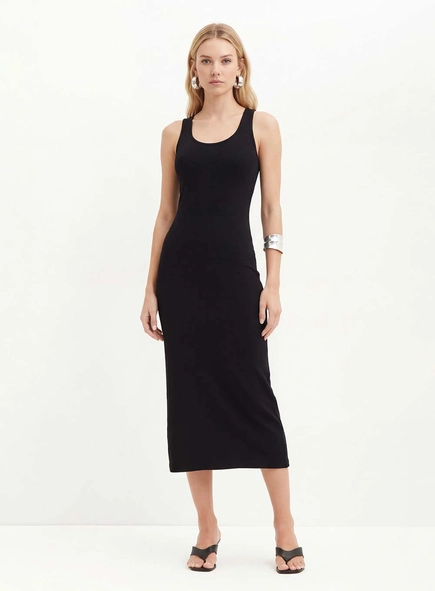 Vestido Midi Canelado - Slim