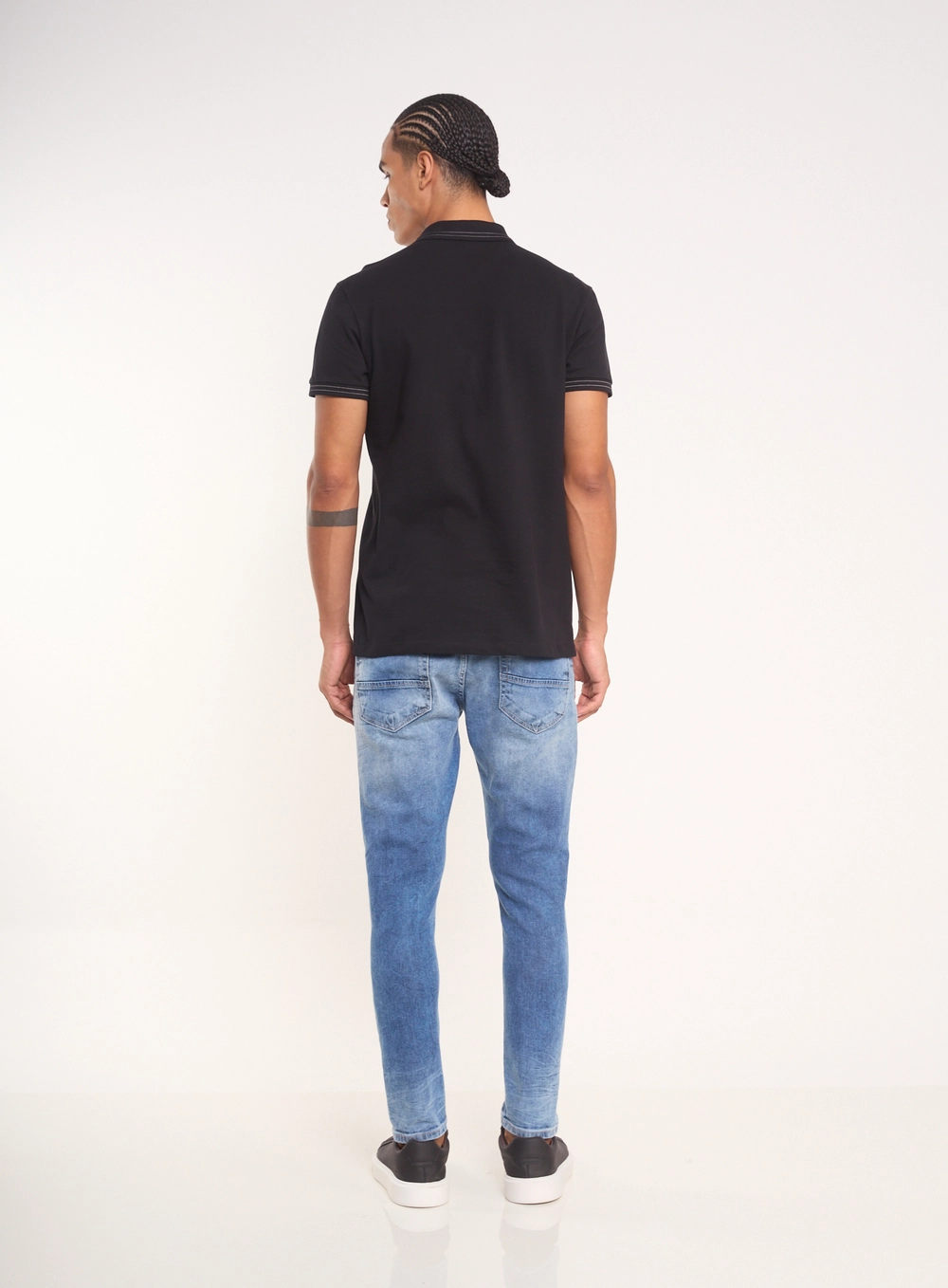Calça Masculina Skinny Jeans Clara Estonada Índigo