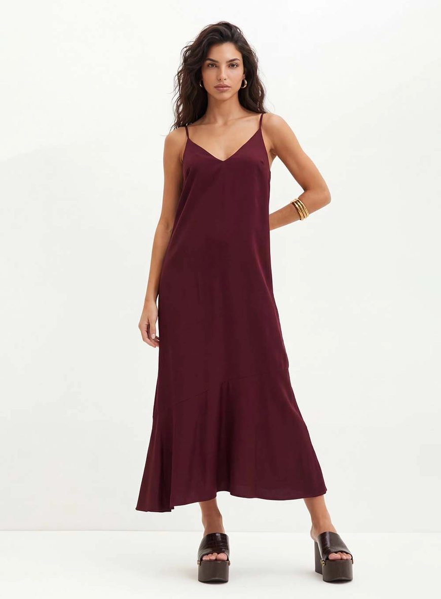 Vestido Com Alças Finas - Comfort Vermelho 1