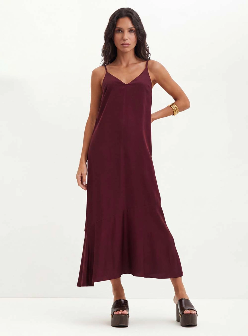 Vestido Com Alças Finas - Comfort Vermelho 3