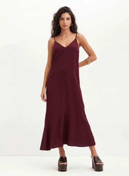 Vestido Com Alças Finas - Comfort