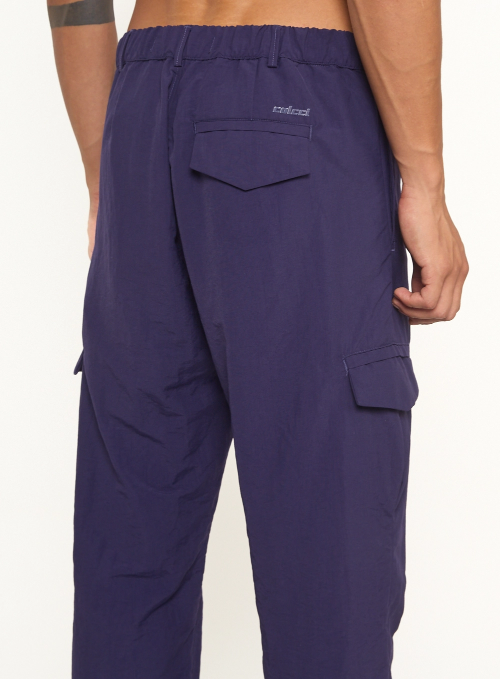 Calça Masculina Cargo Com Bolsos Azul