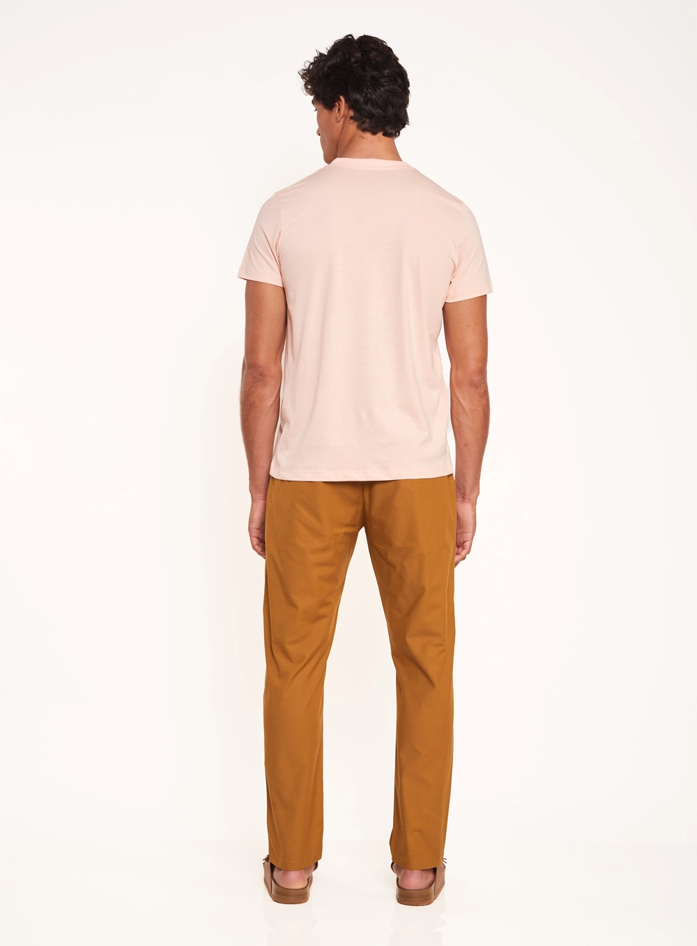 Calça Masculina Reta Marrom