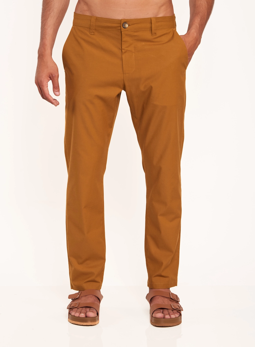 Calça Masculina Reta Marrom