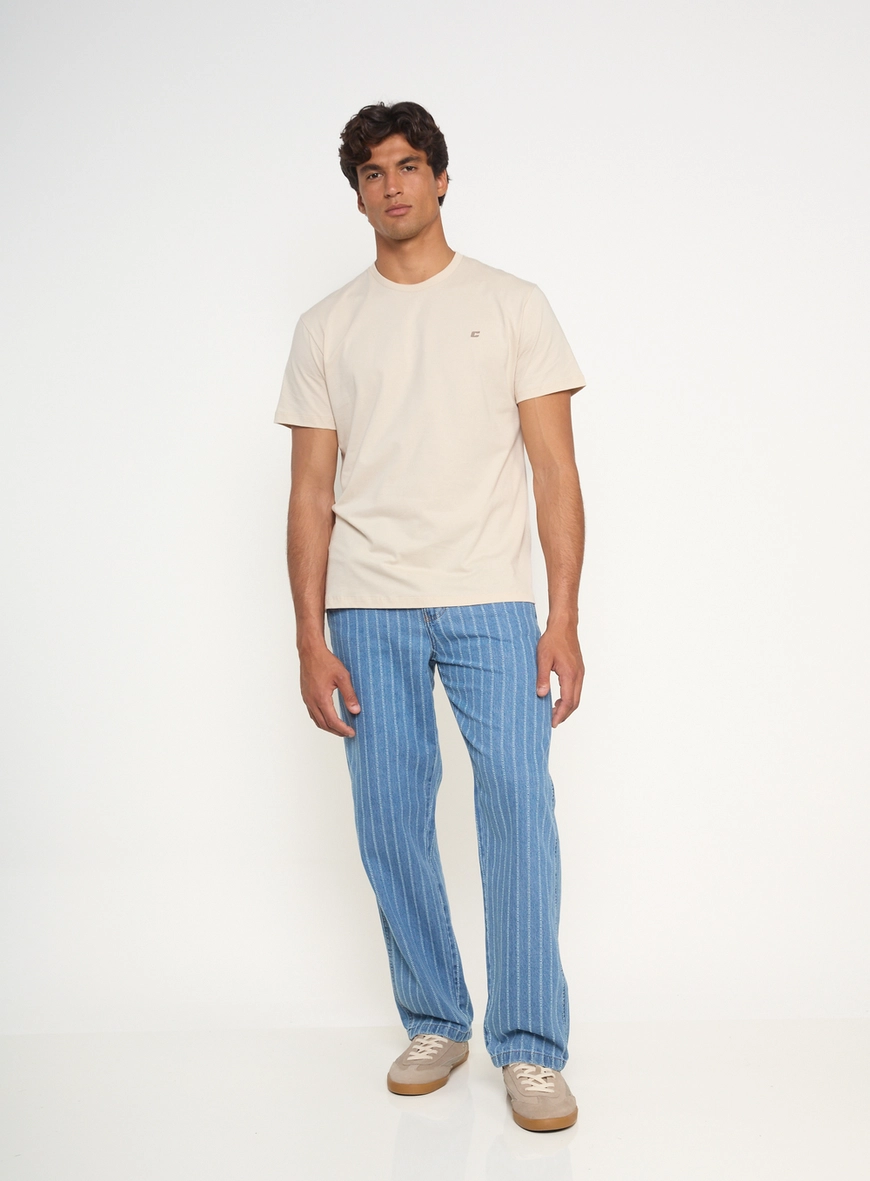 Calça Masculina Jeans Worker Listrada