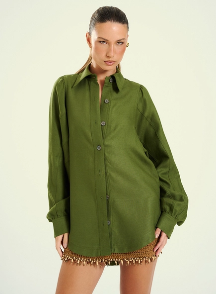 Camisa Manga Longa Com Gola