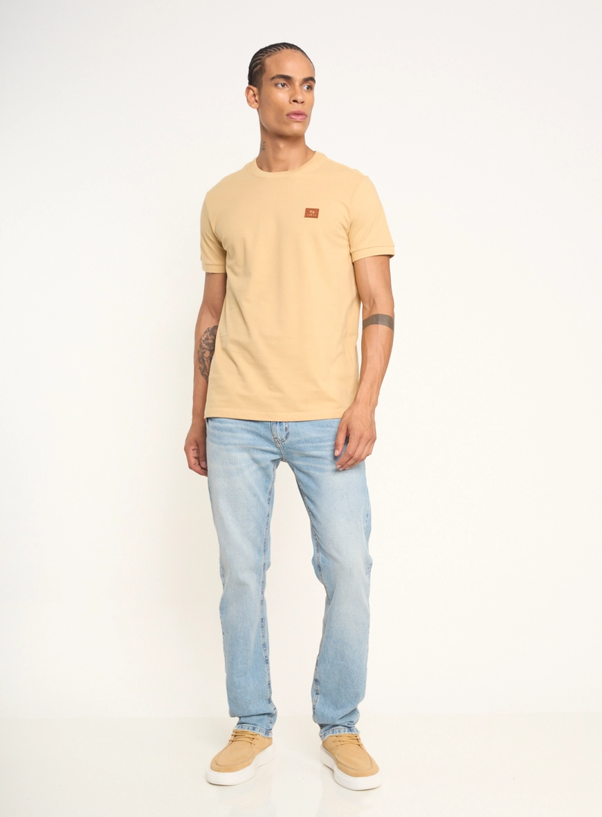 Calça Masculina Jeans Reta Com Bolsos