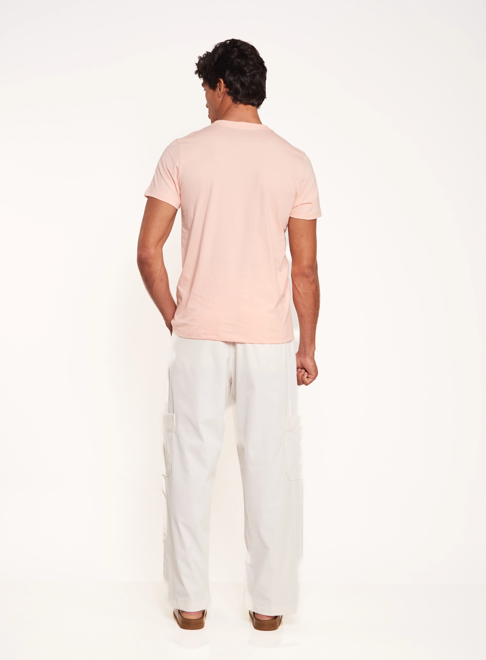 Calça Masculina Reta Com Bolsos E Amarração Off Shell
