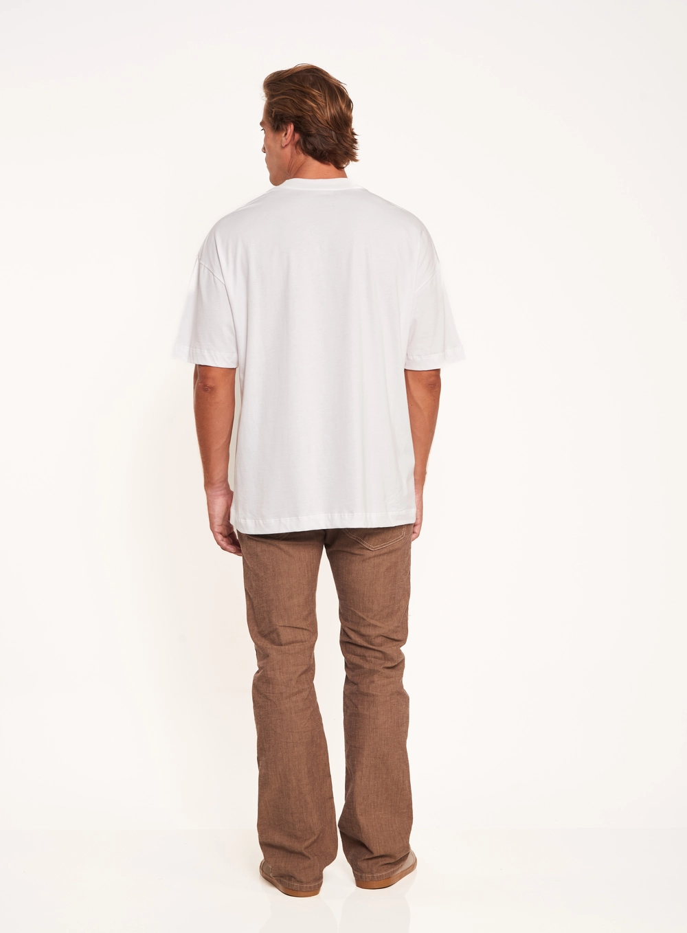 Calça Masculina Jeans Reta Índigo Marrom