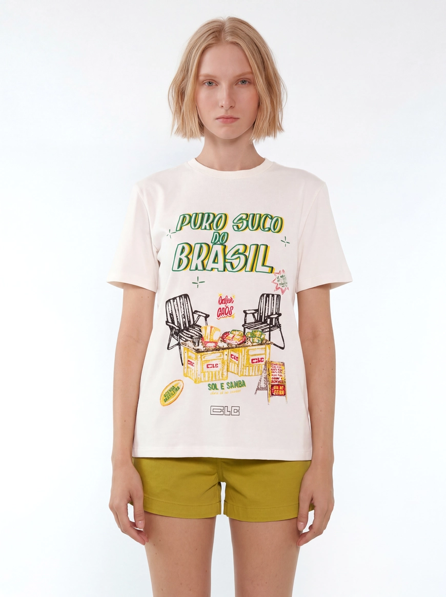Camiseta Feminina Boy - Puro Suco Do Brasil Off Shell 1