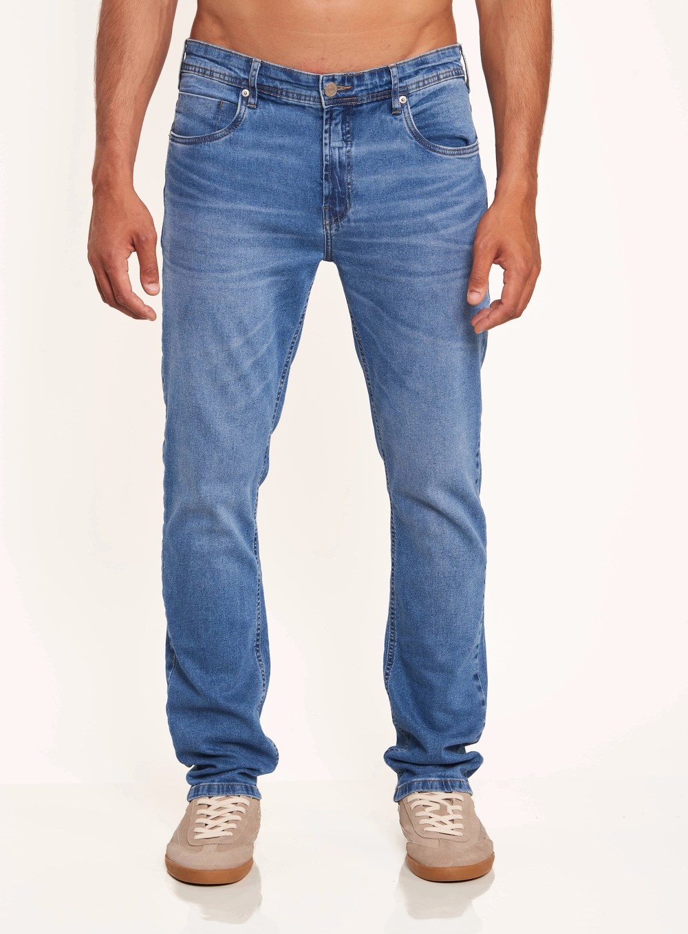 Calça Masculina Slim Jeans Estonada Índigo